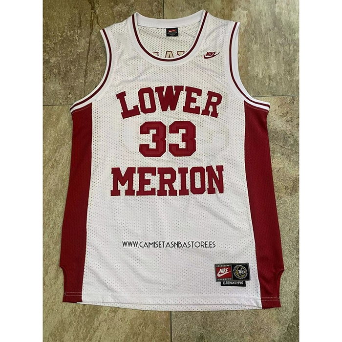 Kobe Bryant NO 33 Camiseta Lower Merion Blanco